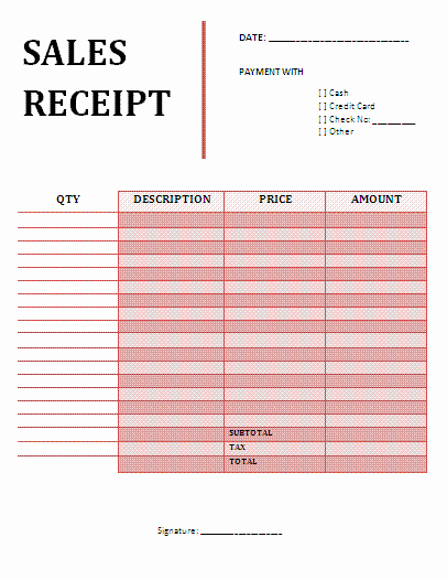 Receipt Of Sale Template Luxury Free Printable forms &amp; Templates