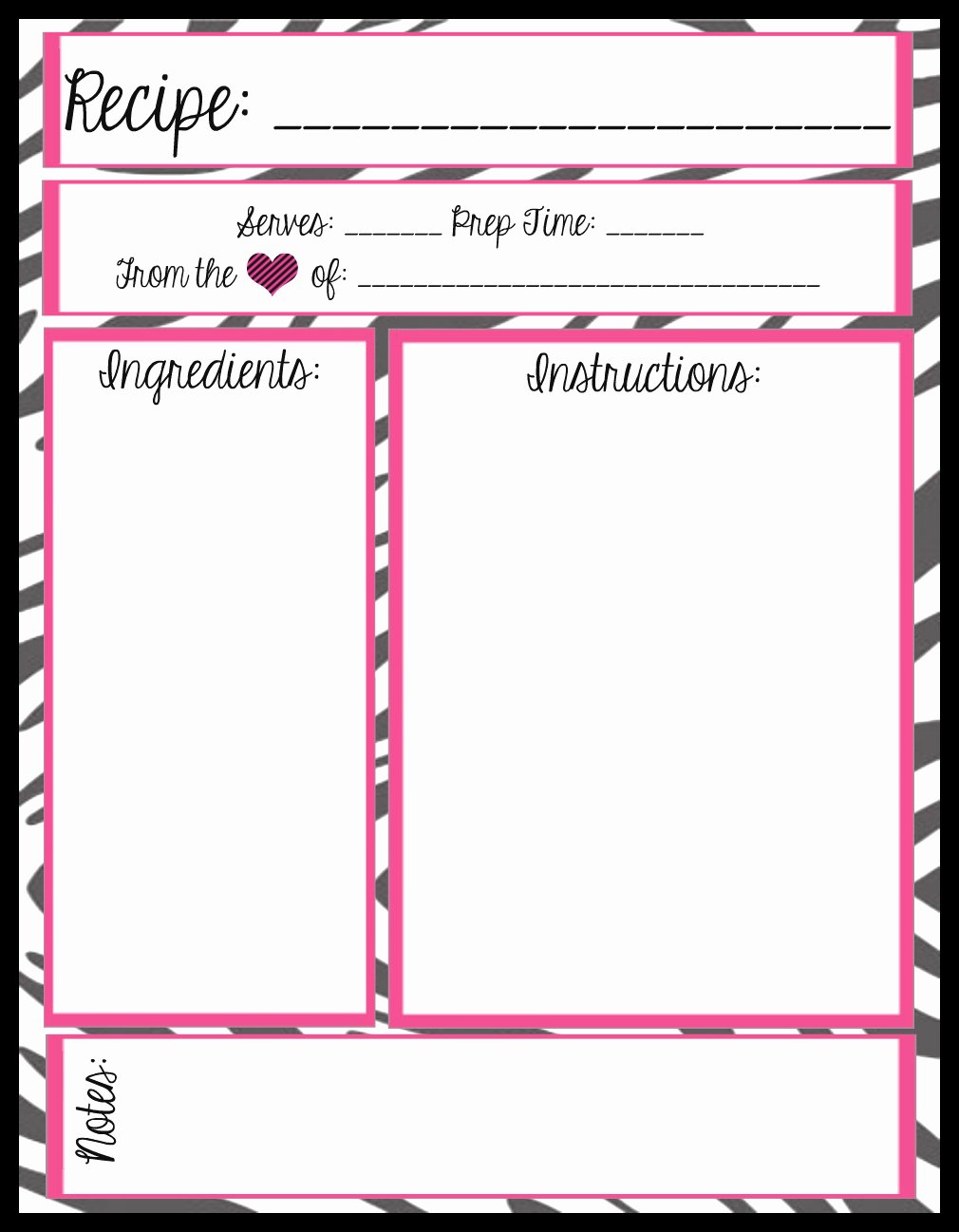 Recipe Book Template Pages Beautiful Mesa S Place Full Page Recipe Templates [free Printables]