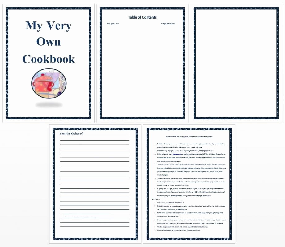 Recipe Book Template Pages Elegant Microsoft Word Recipe Template