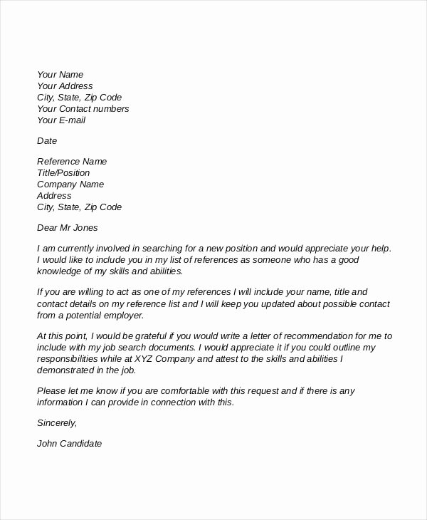 Recommendation Letter for A Job Awesome 36 Re Mendation Letter Templates In Pdf