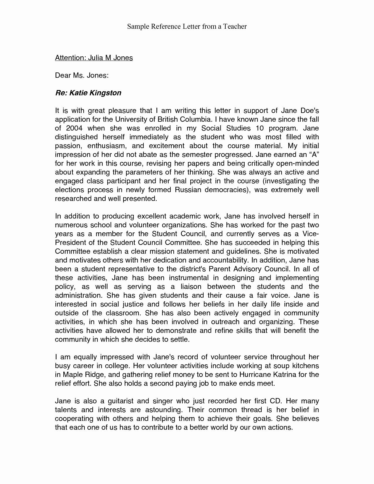 Recommendation Letter for Teacher Beautiful Re Mendation Letter Sample for Teacher From Parent