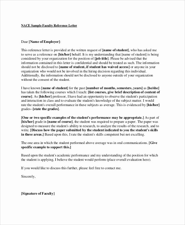 Recommendation Letter From Professor Best Of Sample Re Mendation Letters 8 Examples In Pdf Word