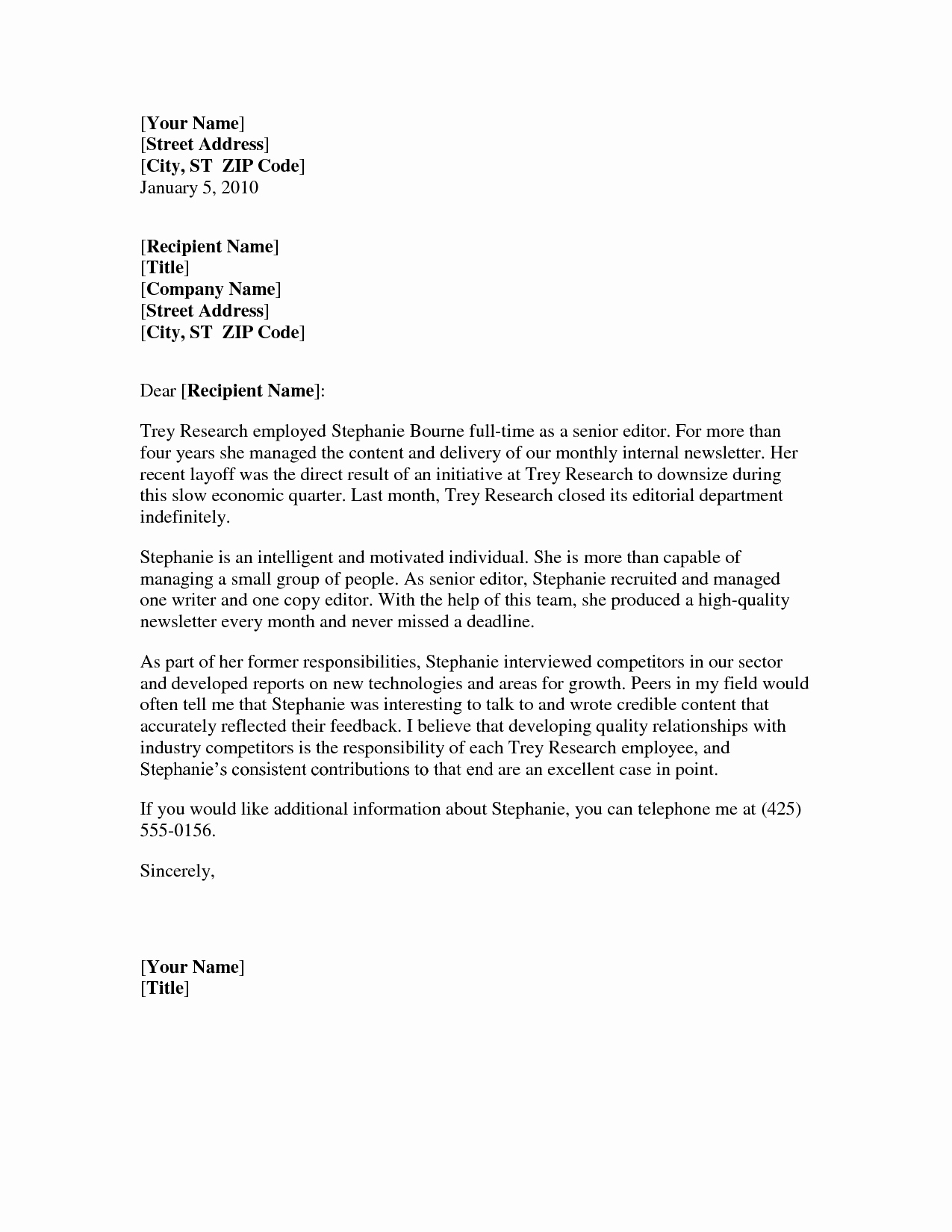Recommendation Letter Template Word Awesome Best S Of Letter Re Mendation Template Word