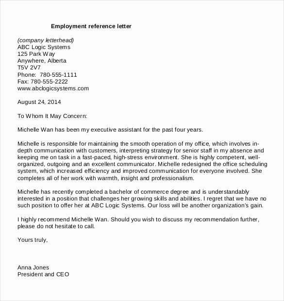 Recommendation Letter Template Word Fresh Reference Letter Templates – 18 Free Word Pdf Documents
