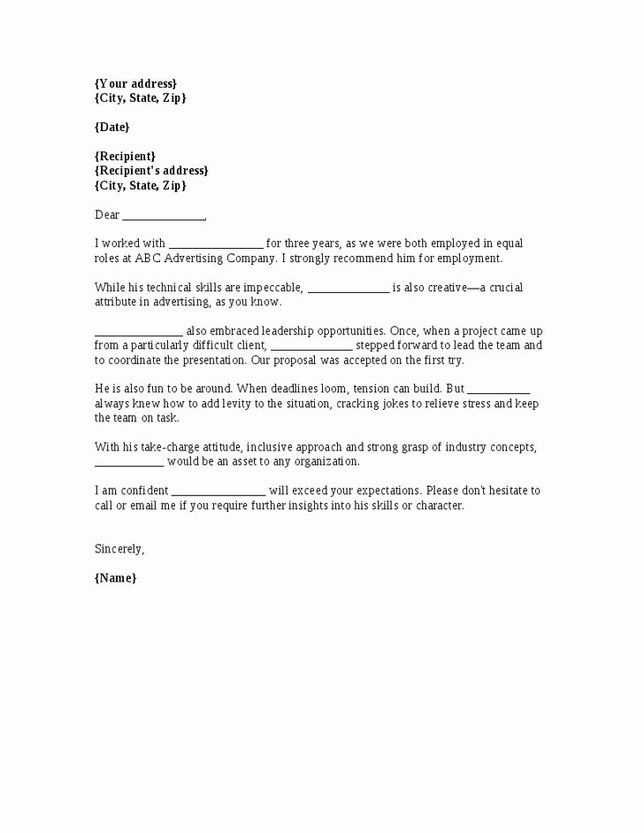 Reference Letter for A Job Fresh Job Reference Letter From Coworker