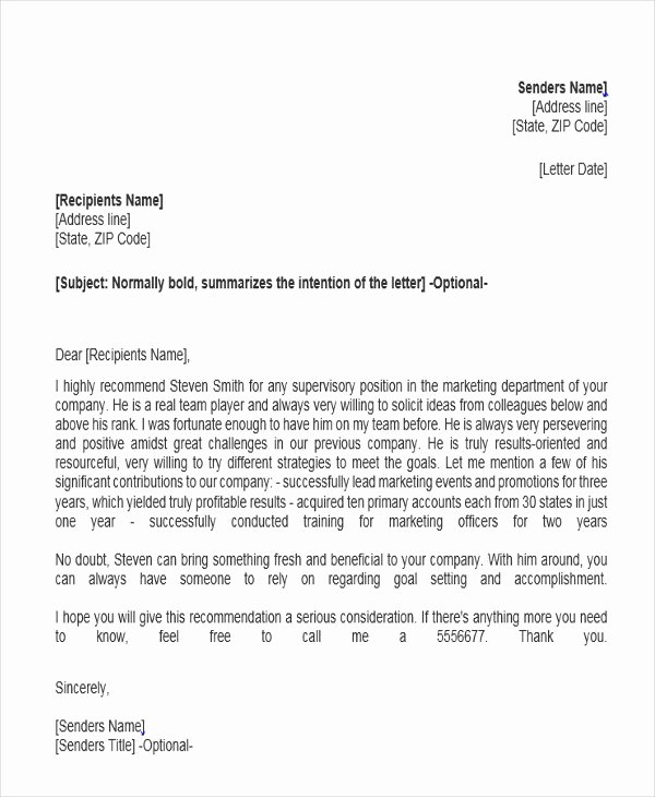 Reference Letter for A Job Inspirational Job Reference Letter Templates 11 Free Word Pdf format