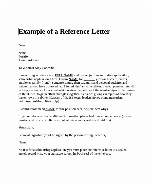 Reference Letter for Teaching Lovely Character Reference Letter 8 Free Word Excel Pdf