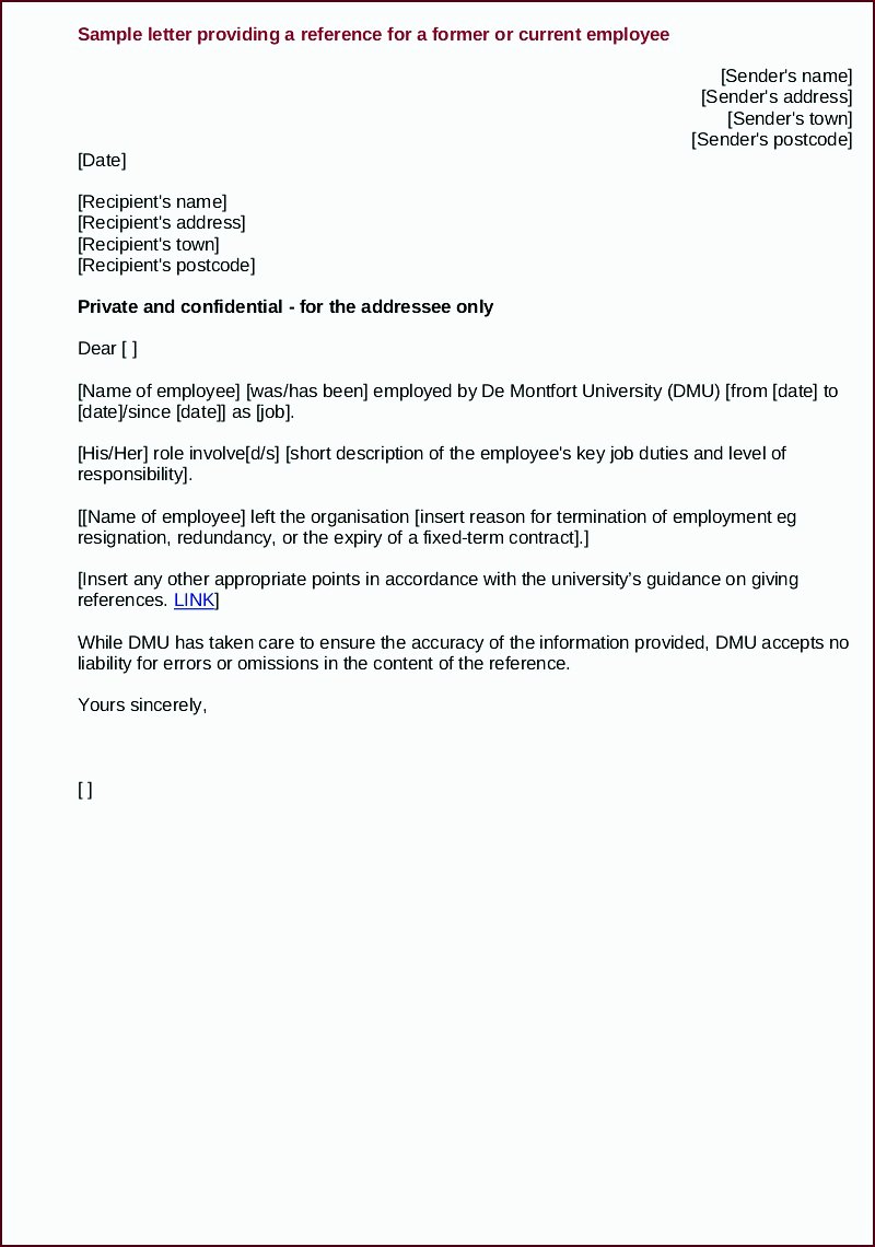 Reference Letter Sample for Job Fresh 9 Employment Termination Letter Template Template