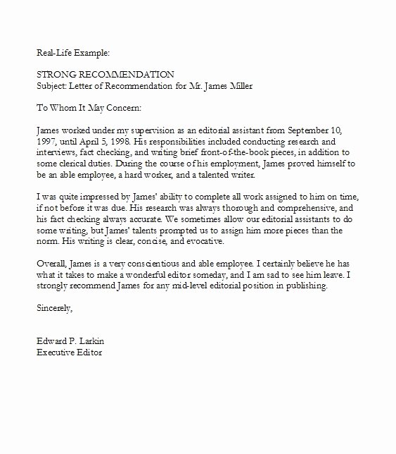 Reference Letter Template for Employee Unique 50 Best Re Mendation Letters for Employee From Manager