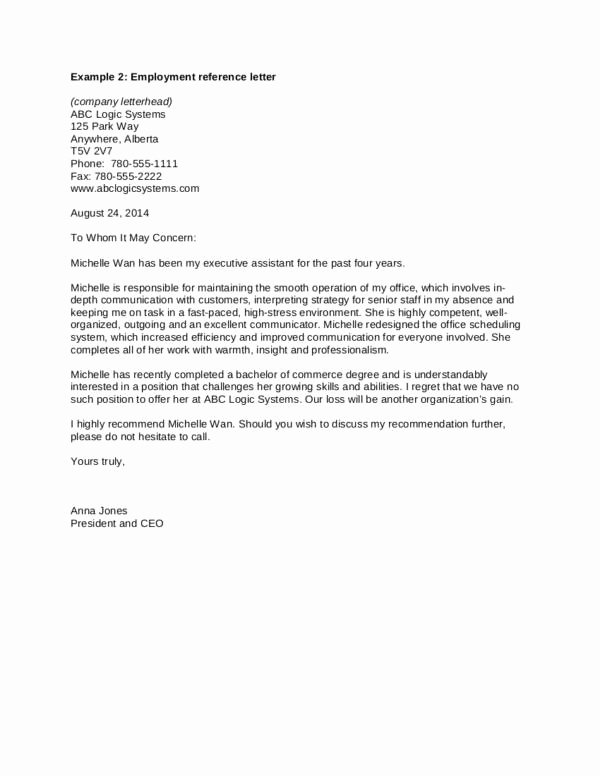 Reference Letter Template for Employment Beautiful 16 the Importance Of Writing A Strong Re Mendation