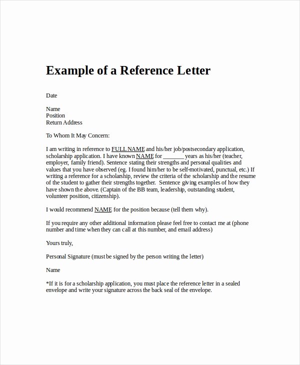 References Letter From Employer Luxury Employment Reference Letter 11 Free Word Excel Pdf