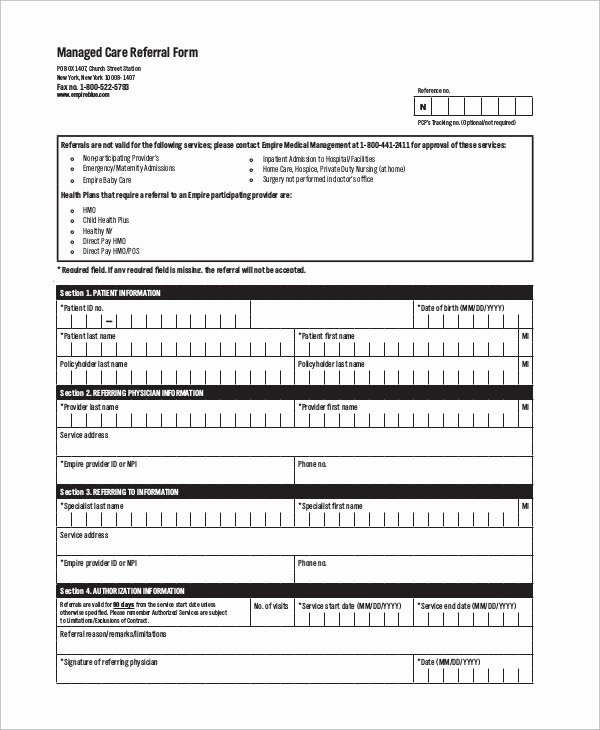 Referral form Template Word Lovely Sample Referral form 10 Examples In Word Pdf