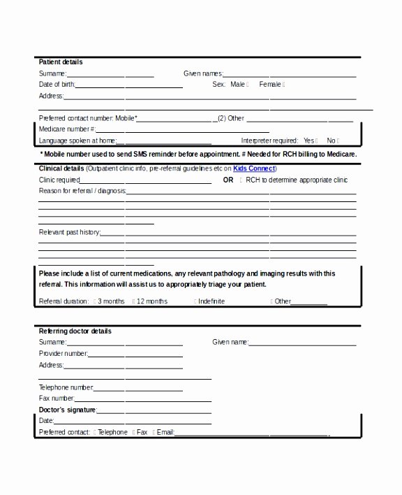 Referral form Template Word New 12 Patient Referral form Template Utixy