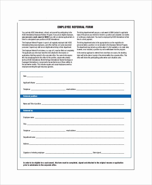 Referral form Template Word Unique Sample Referral form 10 Examples In Word Pdf