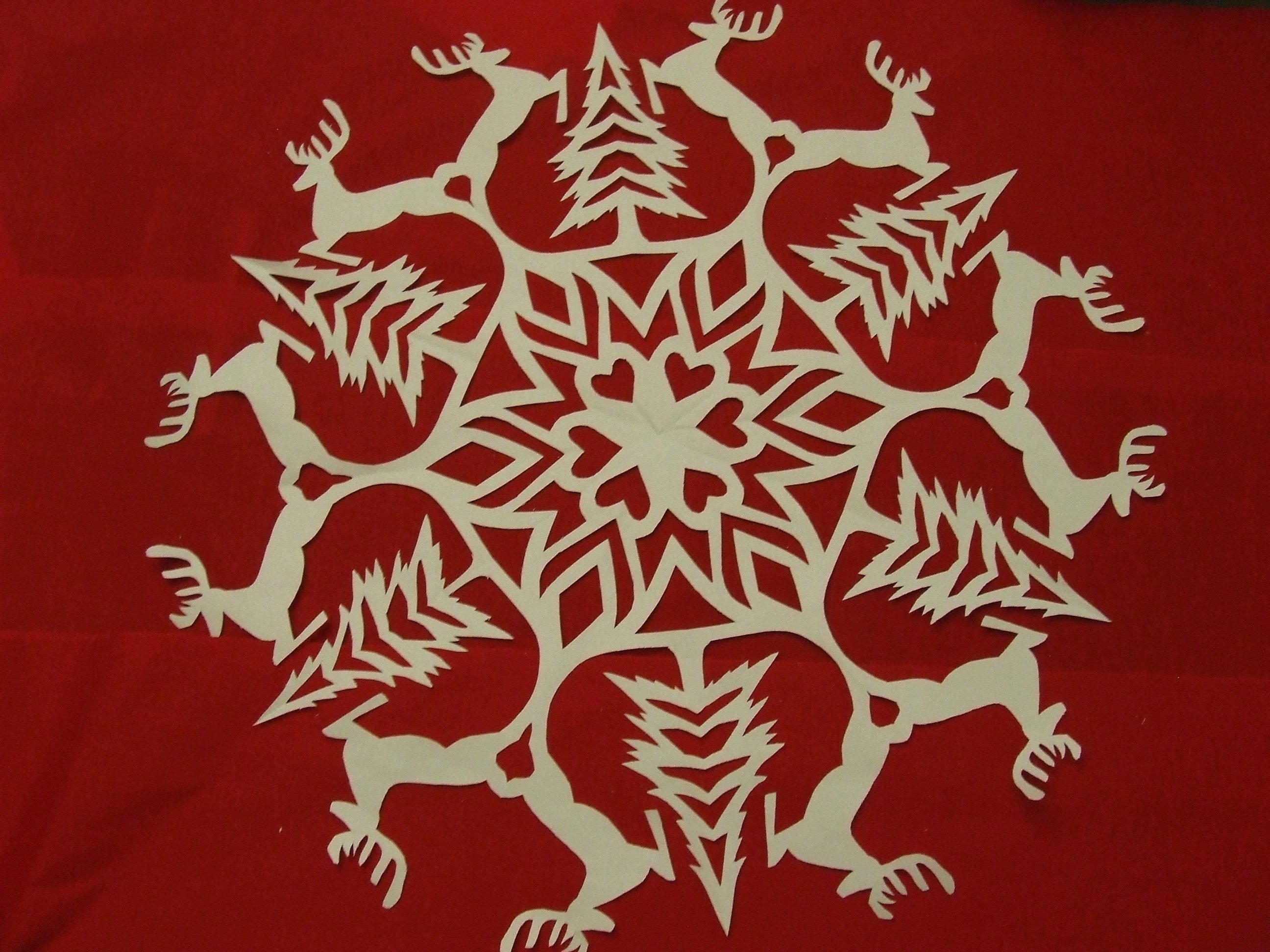 Reindeer Cut Out Pattern New Snowflake Pattern