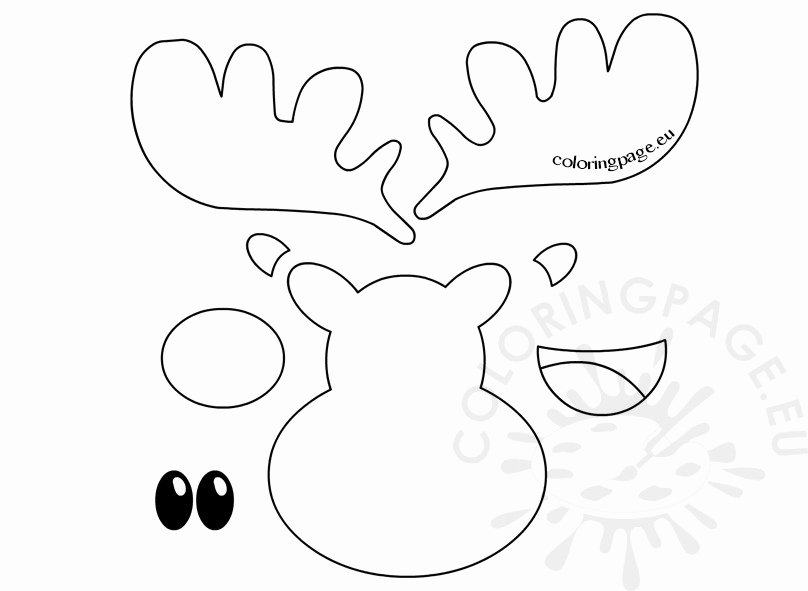 Reindeer Cut Out Template New Christmas Pattern Rudolph Reindeer – Coloring Page