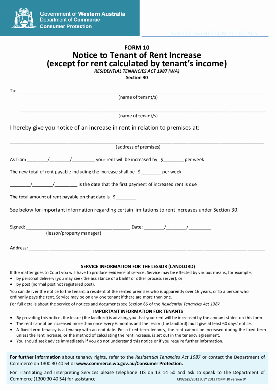 Rent Increase form Best Of 2019 Rent Increase Letter Fillable Printable Pdf