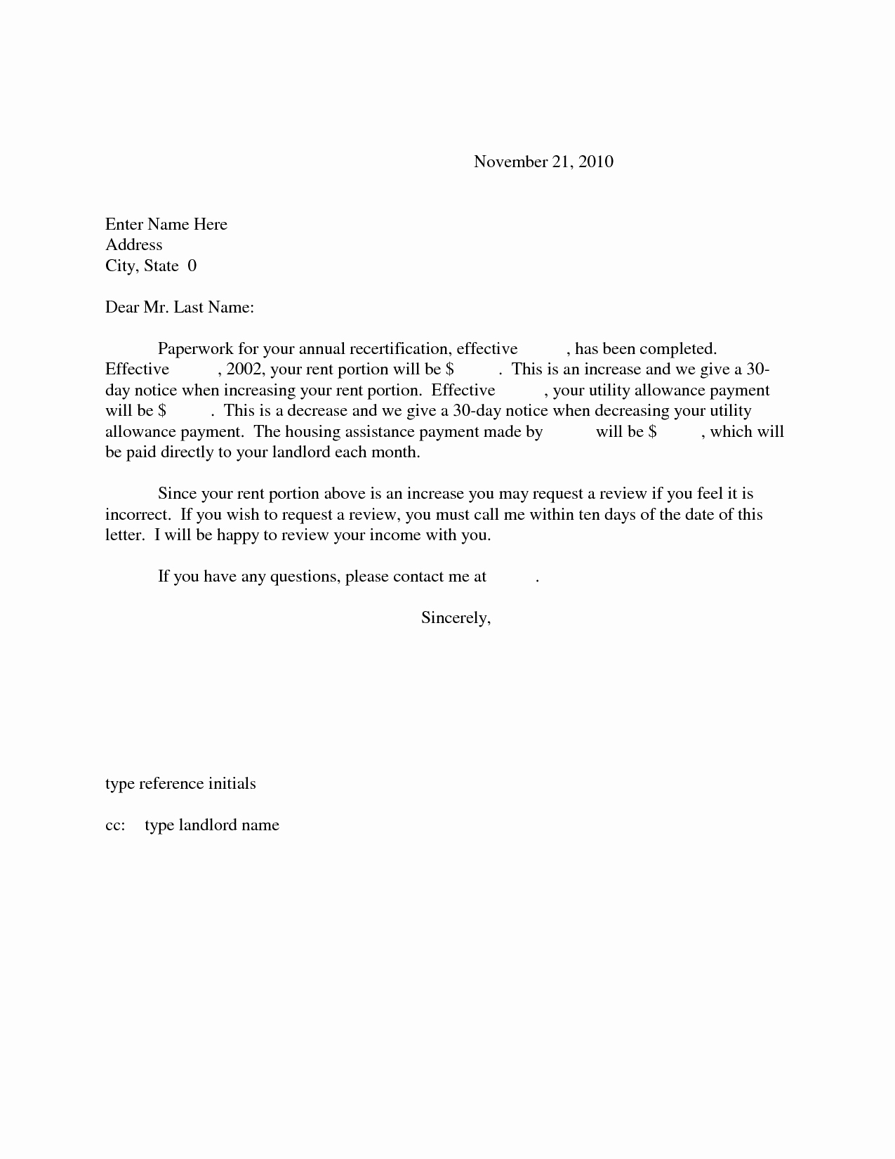 Rent Increase Letter New Best S Of Rent Increase Letter to Tenant In