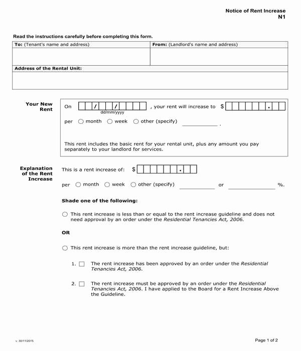 Rent Increase Notice Sample Inspirational 8 Notice Of Rent Increase forms Pdf Doc
