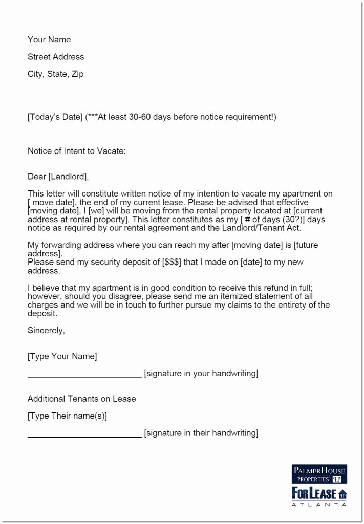 Rental Letter Of Intent Luxury Writing Your Landlord A Letter Of Notice