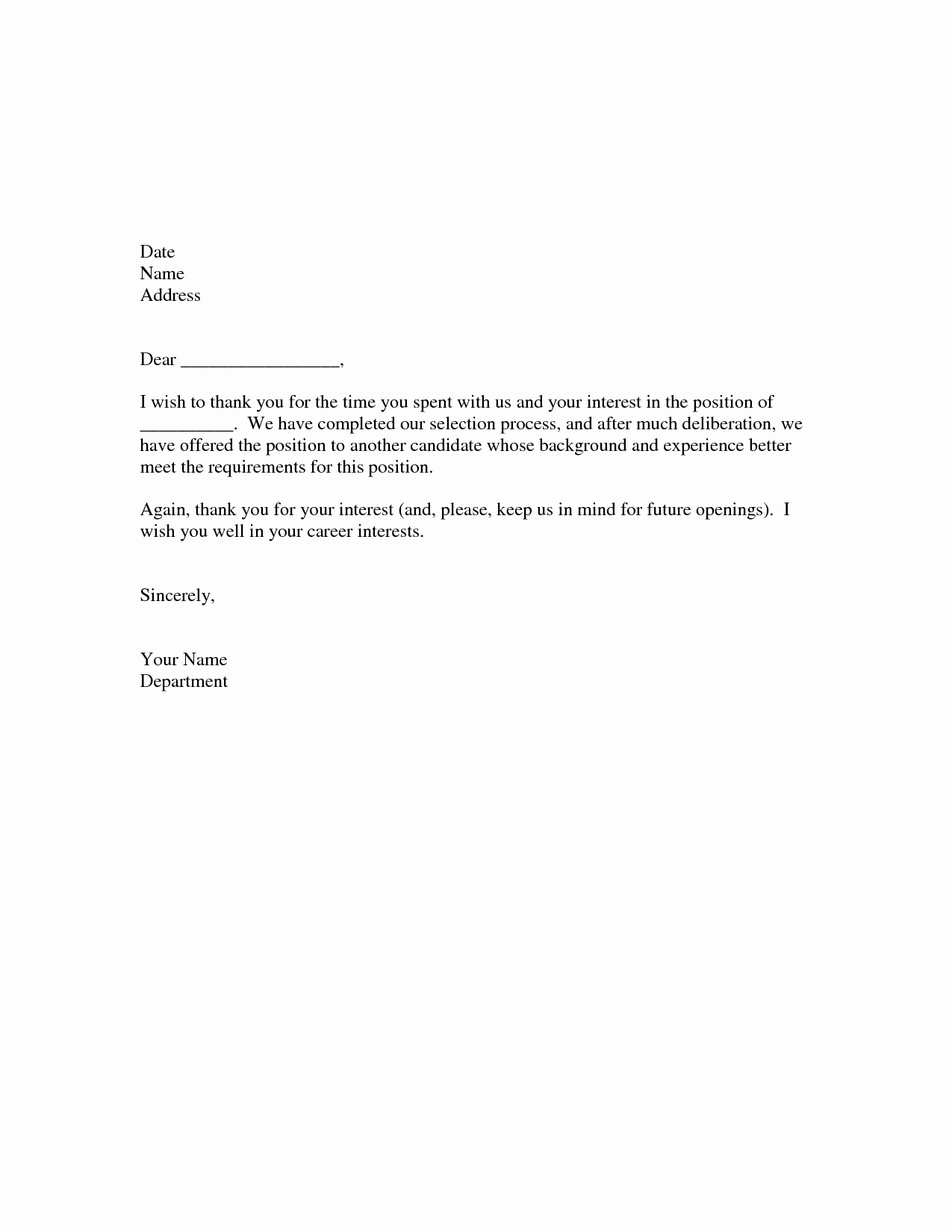 Request for Proposal Rejection Letter Luxury Best S Of Vendor Proposal Rejection Letter Rfp
