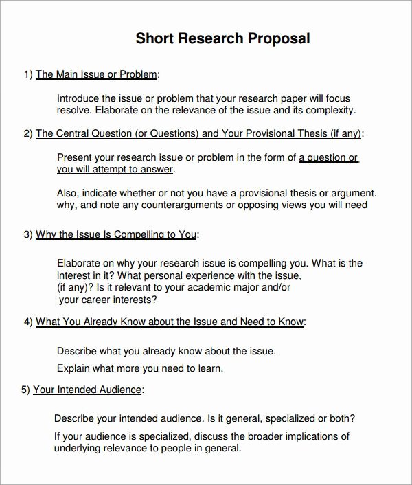 Research Proposal Outline Example Best Of Free Research Proposal Samples Words