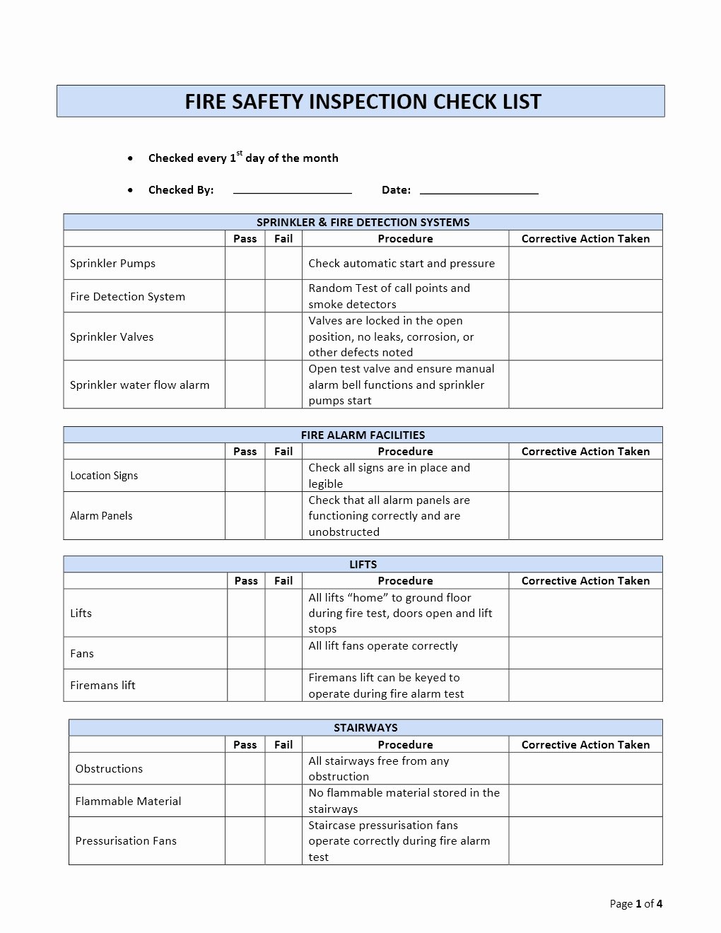 Residential Electrical Inspection Checklist Template Best Of 18 Of Residential Fire Inspection form Template
