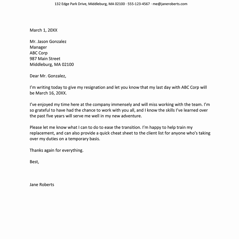 Resign Letter Sample Inspirational Resignation Letter format