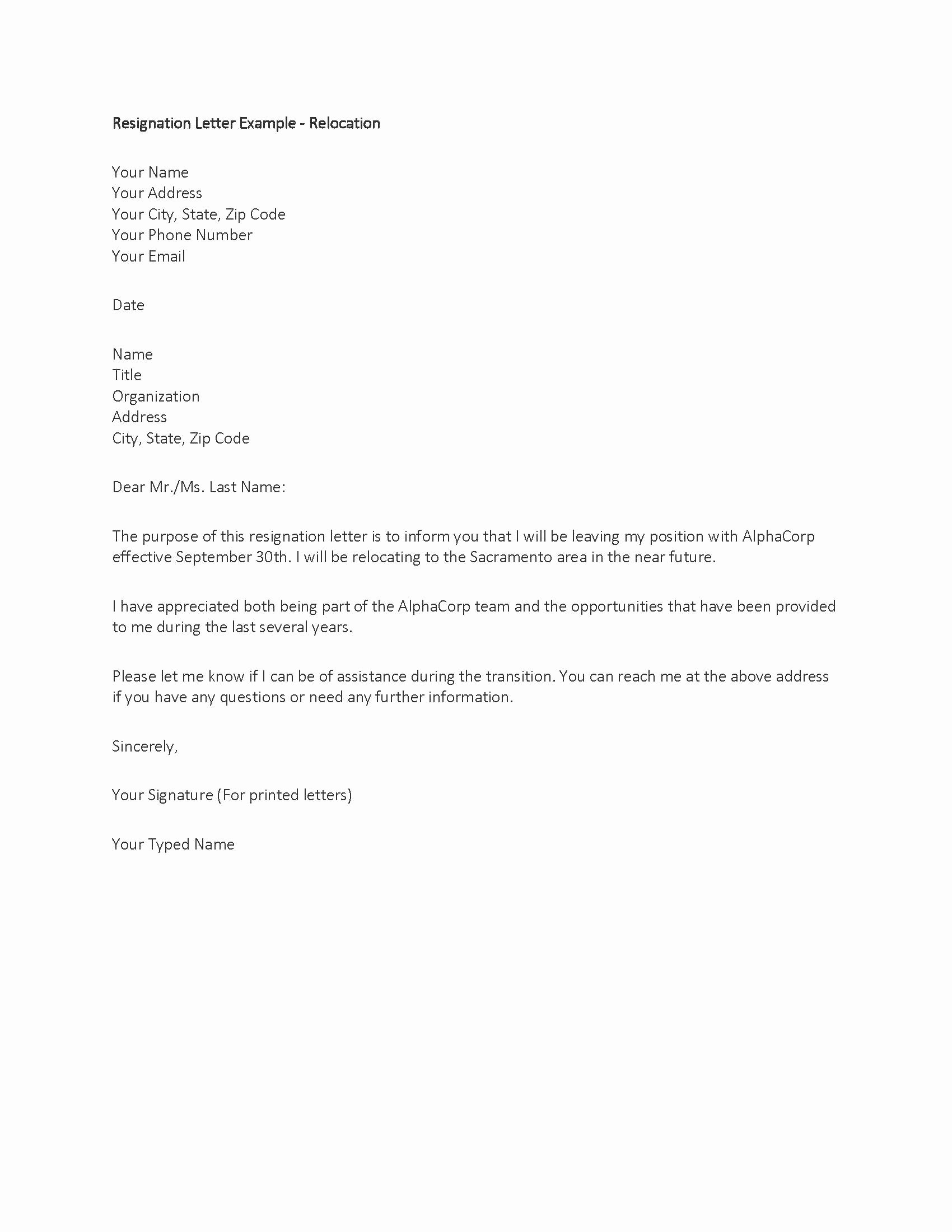Resign Letter Sample Unique Resignation Letter Samples Download Pdf Doc format