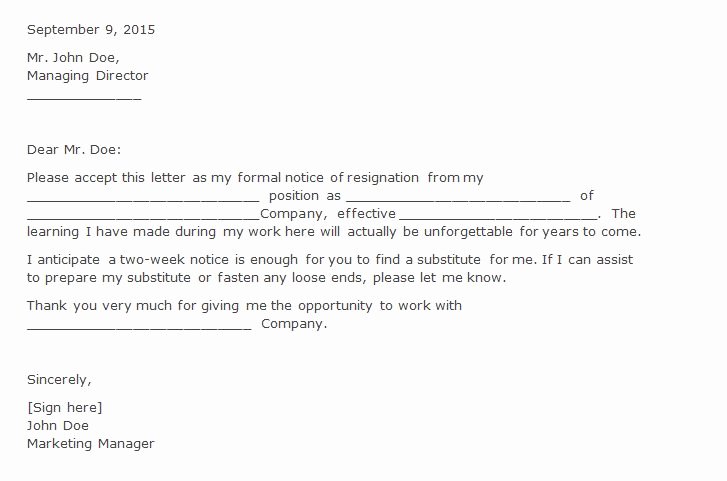 Resignation 2 Weeks Notice Lovely Two Weeks Notice Letter How to Write Guide &amp; Resignation