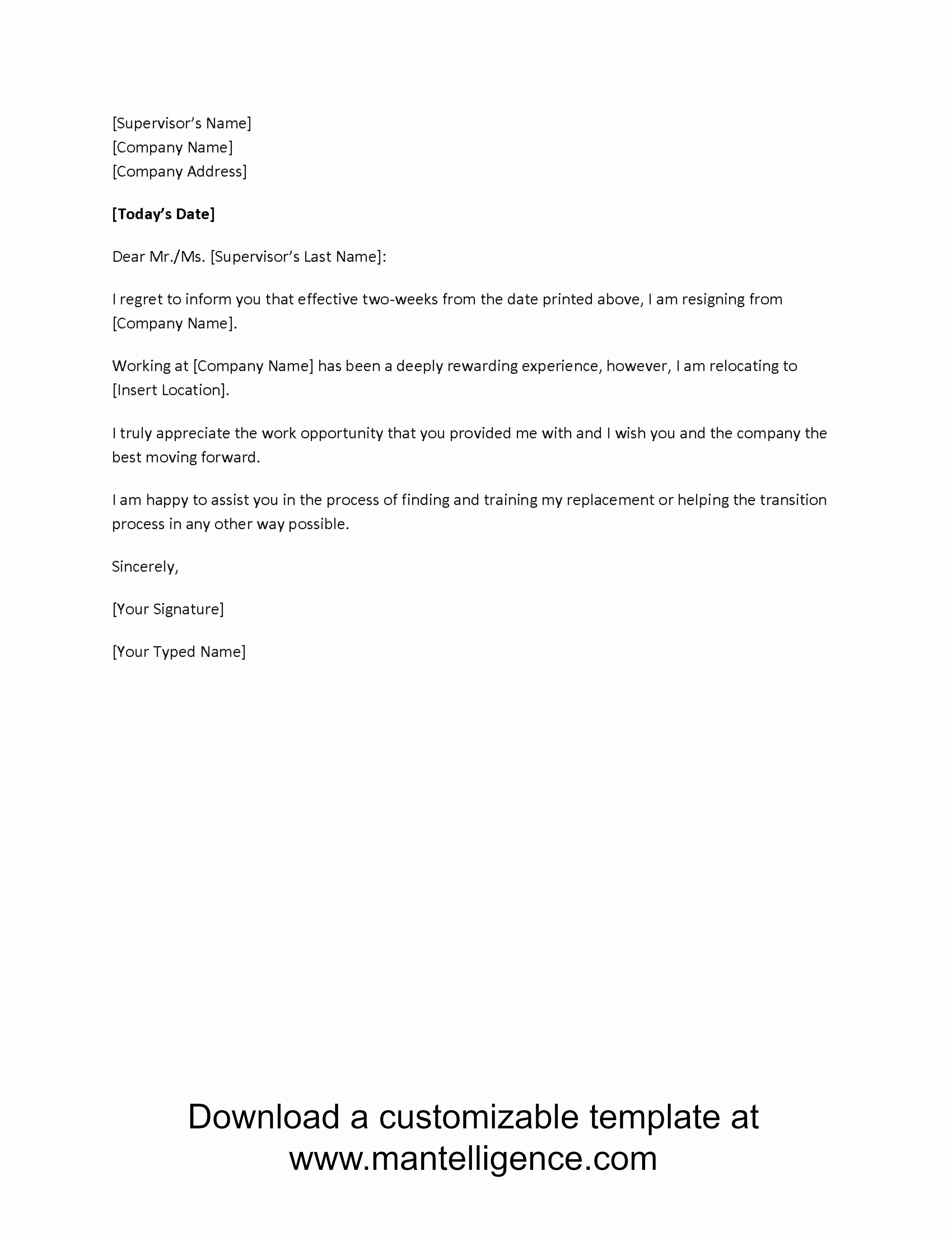 Resignation Letter 2 Week Notice Elegant 3 Highly Professional Two Weeks Notice Letter Templates