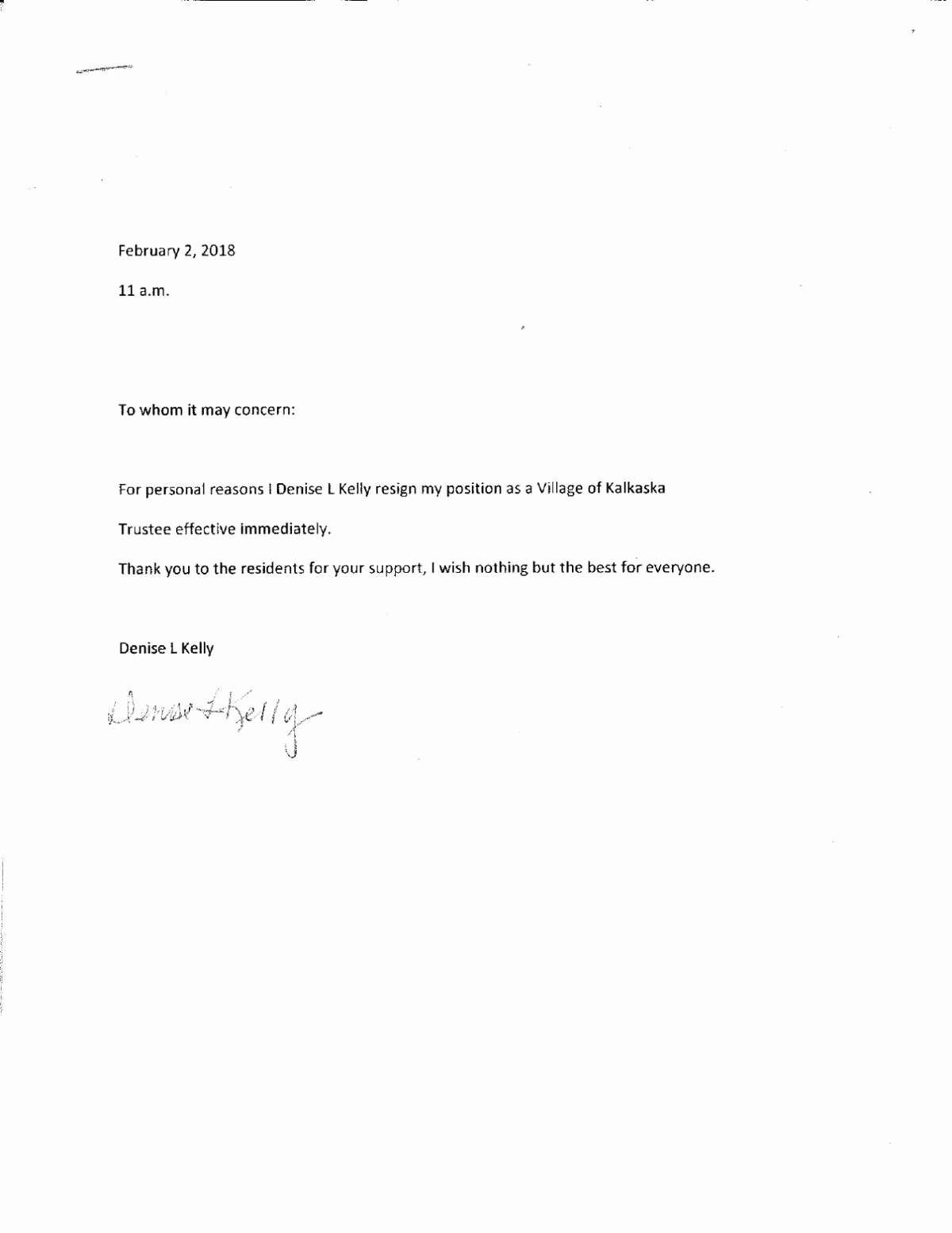 Resignation Letter Effective Immediately Elegant Trustee Kelly Resignation Letter