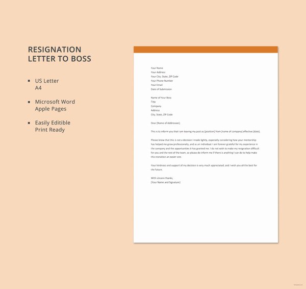 Resignation Letter format In Word Best Of 28 Simple Resignation Letter Template Word Excel Pdf