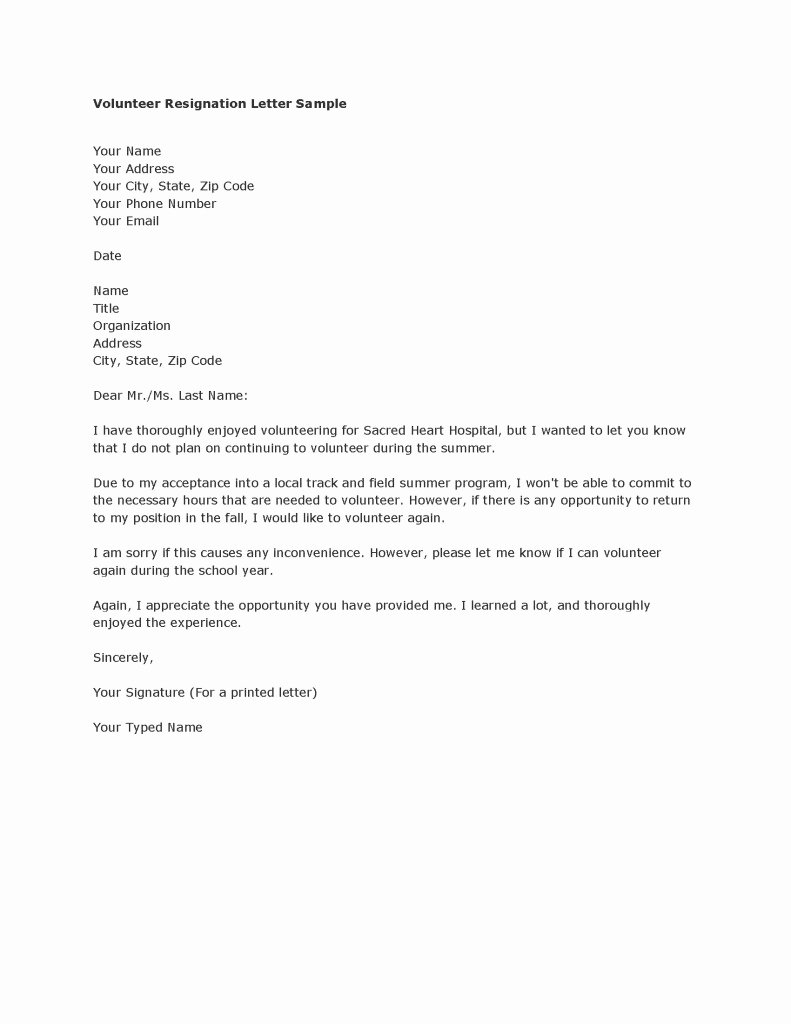 Resignation Letter Sample Luxury Sample Resignation Letter Template