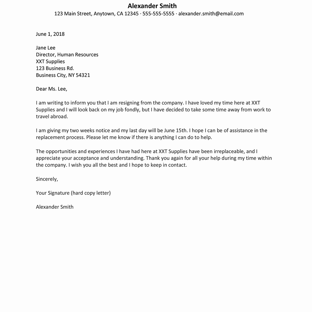 Resignation Letter Volunteer organization Elegant Resignation Letter for Travel Abroad Sample