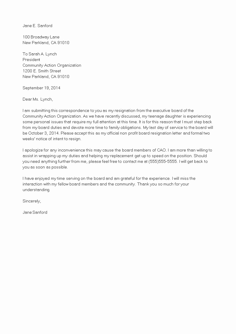 Resignation Letter Volunteer organization Luxury Volunteer organization Resignation Letter