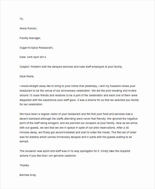 Responding to A Complaint Letter Lovely 68 Plaint Letters In Pdf