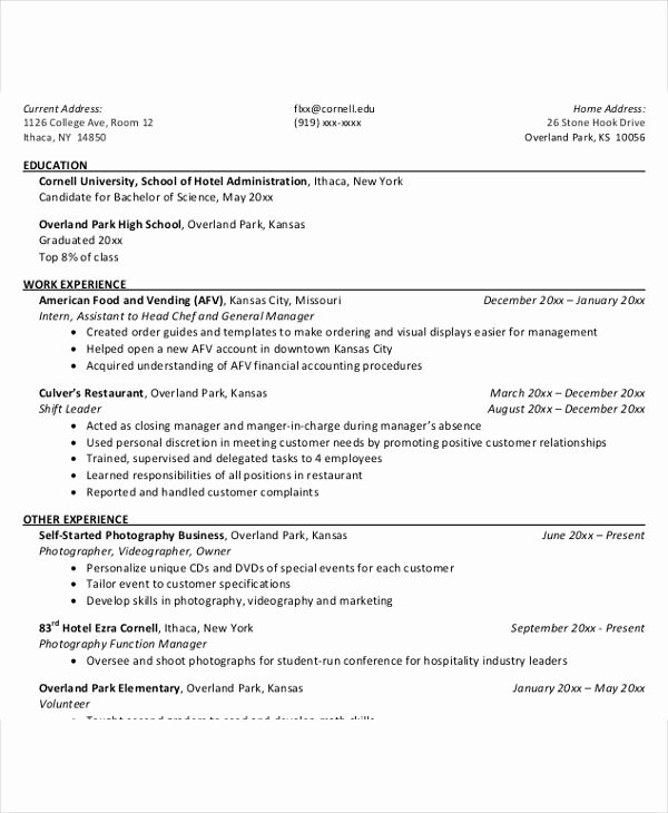 Restaurant General Manager Resume Example Inspirational 56 Manager Resumes In Pdf