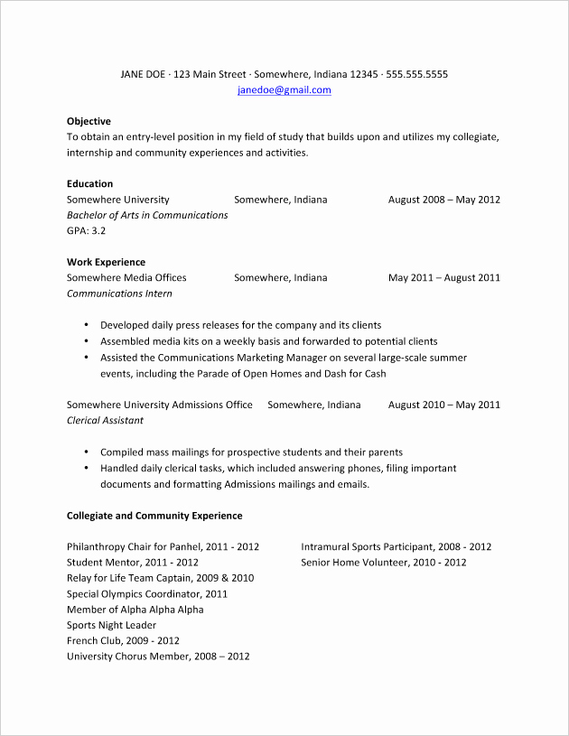 Resume after High School Beautiful Check Out This Resume Sample for Recent College Graduates
