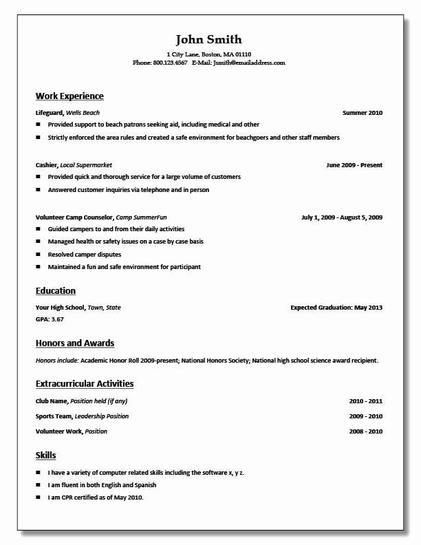 Resume after High School New Pin by Amber Moore On College Lyfe