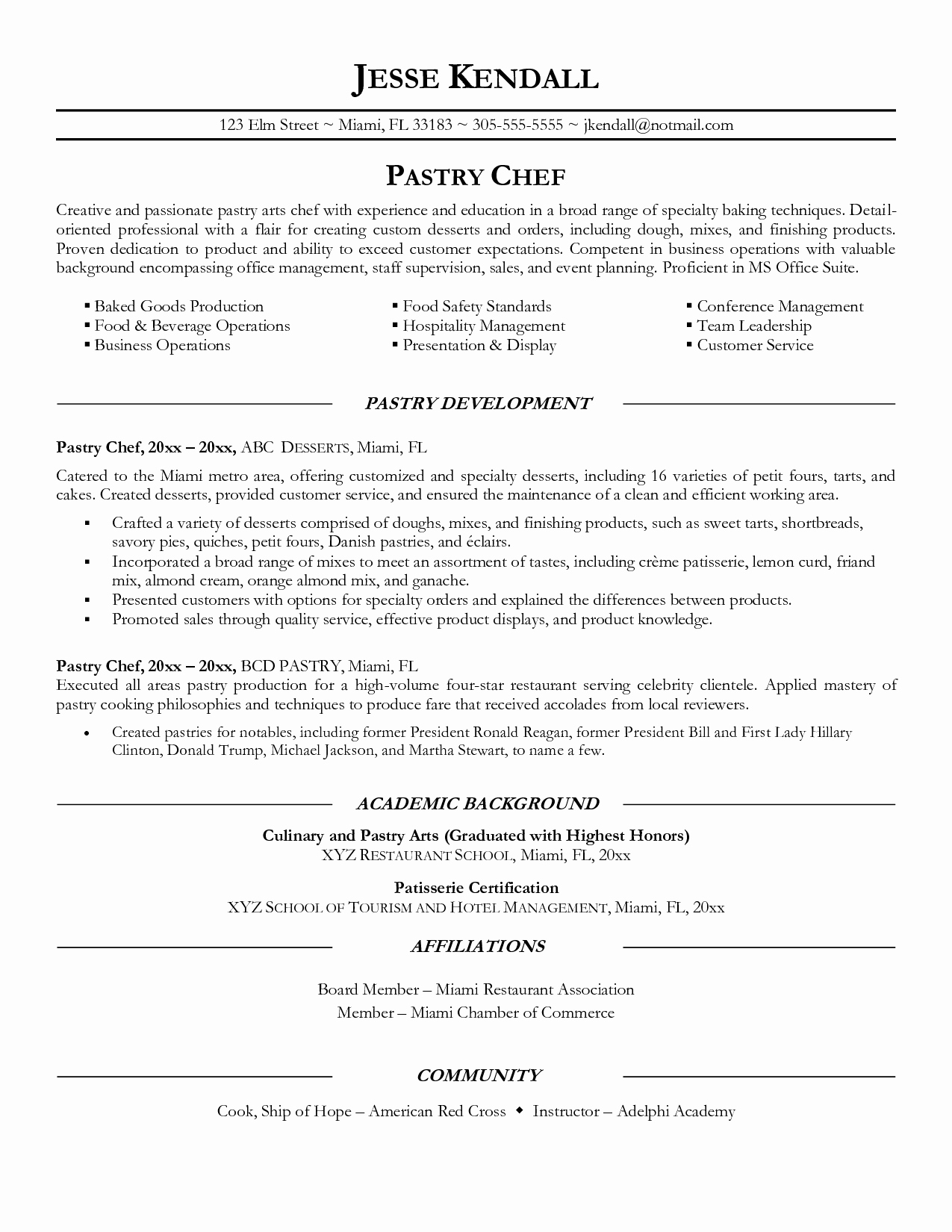 Resume for A Chef Beautiful Pastry Chef Resume Sample Mohd Ahmed