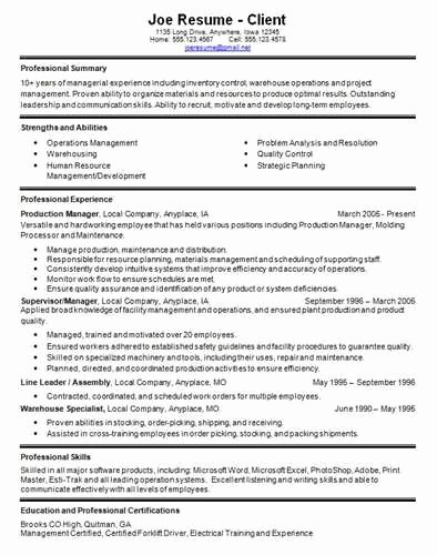 Resume for A Warehouse Job Best Of More Warehouse Worker Resume Examples