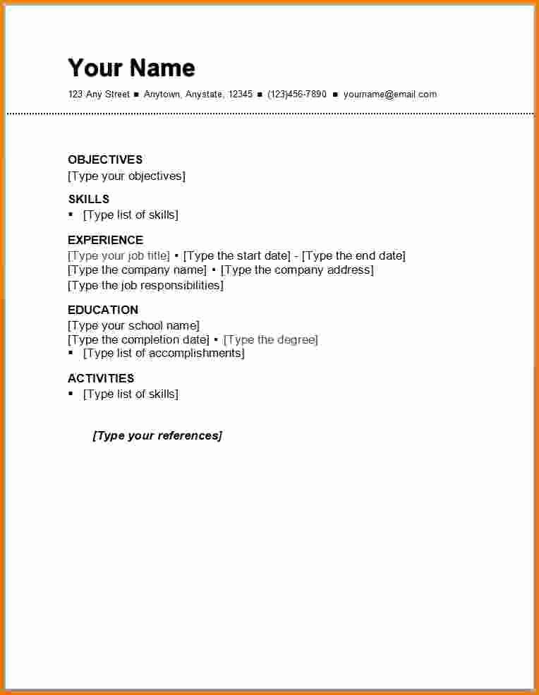 Resume for First Job Examples Best Of Free Resume Templates First Job Resume