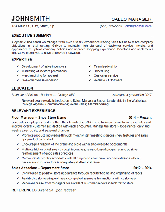 Retail Store Manager Resume Samples Beautiful Retail Manager Resume Example Department Store
