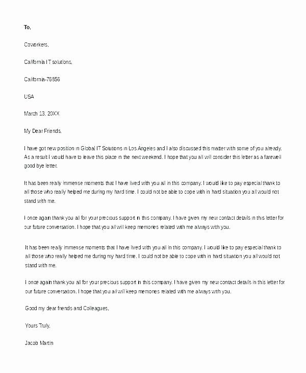 Retirement Goodbye Letter to Coworkers Fresh Funny Farewell Email to Colleagues Sample – Wingsmedia