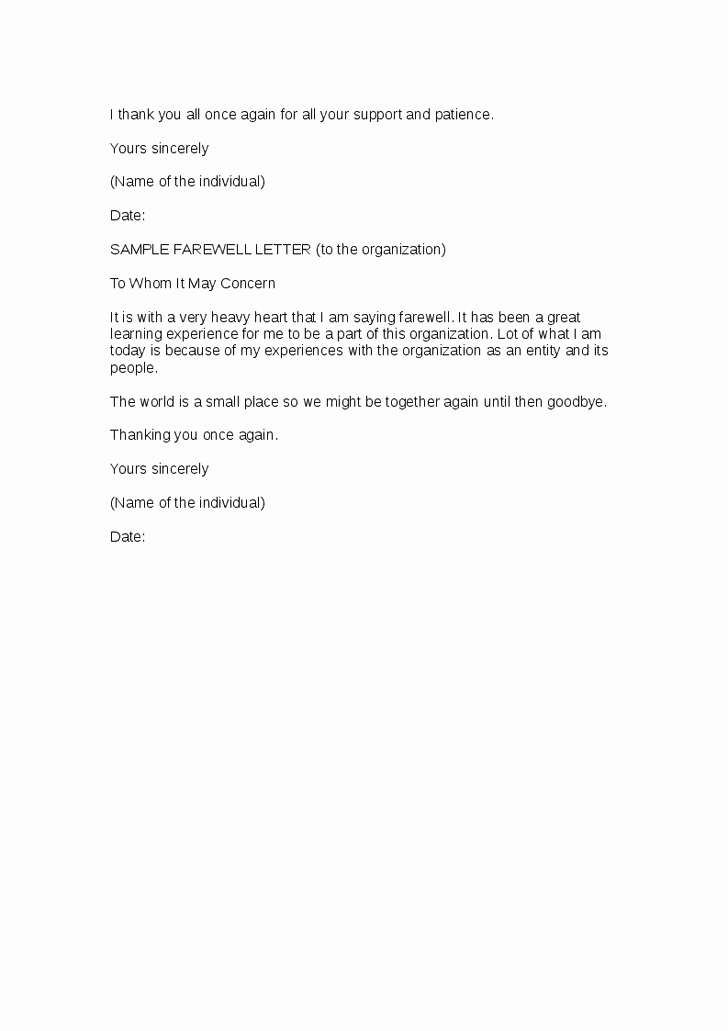 Retirement Goodbye Letter to Coworkers Lovely Farewell Email Sample
