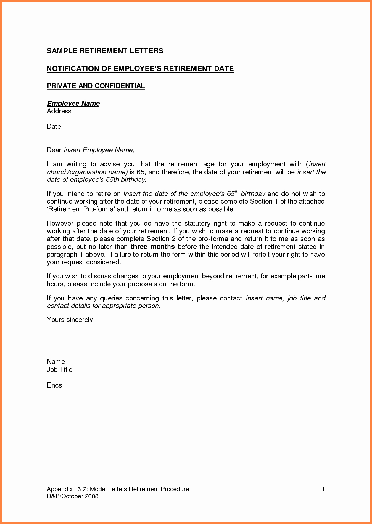 Retirement Letter From Employee Beautiful 5 Employer Notice Letter to Employee