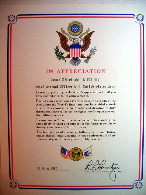Retirement Letter Of Appreciation New 1960 Jim S Army Retirement Letter Of Appreciation