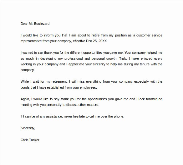 Retirement Letter to Employee Unique Free 20 Sample Useful Retirement Letters In Microsoft