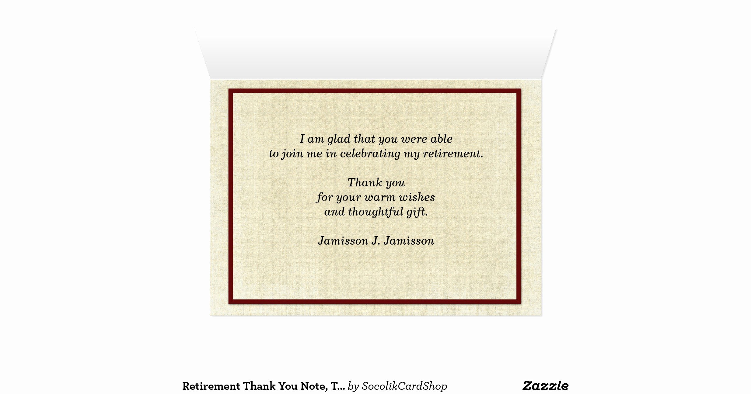 Retirement Thank You Letter Inspirational Retirement Thank You Note Three Red Canoes Stationery
